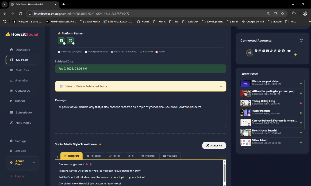 Platform Specific Tailoring